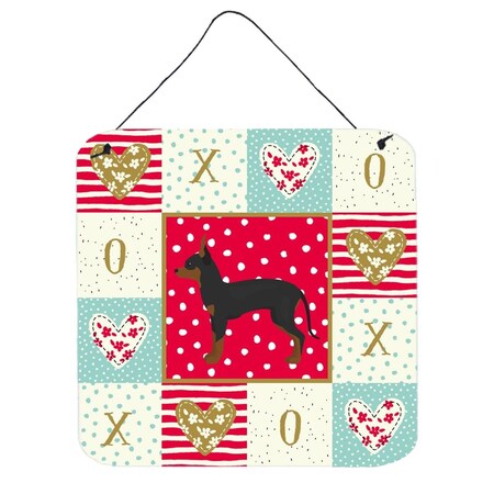 Carolines Treasures 6 x 6 in. English Toy Terrier No.1 Love Wall or Door Hanging Prints CK5832DS66